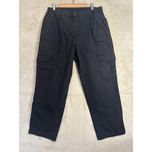 Propper Mens 40x32 Cargo Pants Black Tatical Ripstop Elastic Waist Workwear Duty - Picture 1 of 5